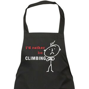 60 SECOND MAKEOVER Men's I'd Rather Be Climbing Apron in Black Black 60 SECOND MAKEOVER Men's I'd Rather Be Climbing Apron in Black Black