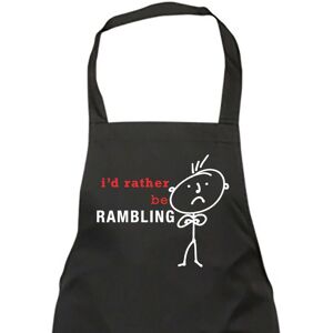 60 SECOND MAKEOVER Men's I'd Rather Be Rambling Apron in Black Black 60 SECOND MAKEOVER Men's I'd Rather Be Rambling Apron in Black Black
