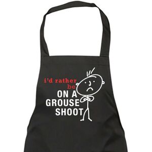 60 SECOND MAKEOVER Men's I'd Rather Be On A Grouse Shoot Black Apron Black 60 SECOND MAKEOVER Men's I'd Rather Be On A Grouse Shoot Black Apron Black