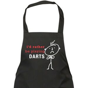 60 SECOND MAKEOVER Men's I'd Rather Be Playing Darts Black Apron Black 60 SECOND MAKEOVER Men's I'd Rather Be Playing Darts Black Apron Black