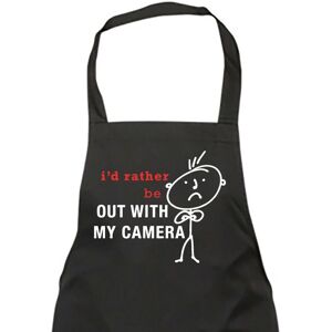 60 SECOND MAKEOVER Men's I'd Rather Be Out With My Camera Black Apron Black 60 SECOND MAKEOVER Men's I'd Rather Be Out With My Camera Black Apron Black