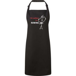 60 SECOND MAKEOVER Men's I'd Rather Be Rowing Black Apron Black 60 SECOND MAKEOVER Men's I'd Rather Be Rowing Black Apron Black