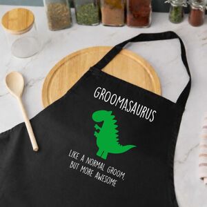 60 SECOND MAKEOVER Men's Groom Dinosaur Apron in Black Black 60 SECOND MAKEOVER Men's Groom Dinosaur Apron in Black Black