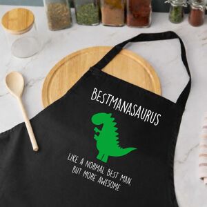 60 SECOND MAKEOVER Men's Best Man Dinosaur Apron in Black Black 60 SECOND MAKEOVER Men's Best Man Dinosaur Apron in Black Black