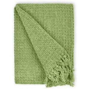 New Edge Blinds Waffle Collection Cotton Throw in Green Size: 228 cm x 254 cm Green 228 cm x 254 cm New Edge Blinds Waffle Collection Cotton Throw in Green Size: 228 cm x 254 cm Green 228 cm x 254 cm