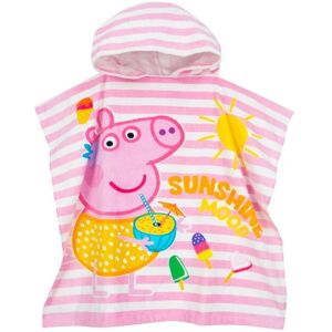 Peppa Pig Women's Striped Hooded Towel Poncho in Pink Pink Peppa Pig Women's Striped Hooded Towel Poncho in Pink Pink
