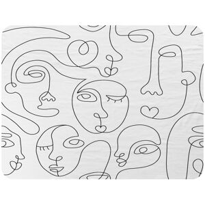 Benjamin Tate Design line drawing of faces Designer Blanket in Natural Size: 120 cm x 150 cm Natural 120 cm x 150 cm Benjamin Tate Design line drawing of faces Designer Blanket in Natural Size: 120 cm x 150 cm Natural 120 cm x 150 cm