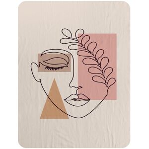 Benjamin Tate Design minimal line drawing of womans face Designer Blanket in Natural Size: 120 cm x 150 cm Natural 120 cm x 150 cm Benjamin Tate Design minimal line drawing of womans face Designer Blanket in Natural Size: 120 cm x 150 cm Natural 120 cm x 150 cm