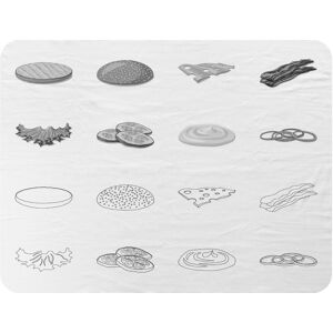 Benjamin Tate Design burger & sandwich icon Designer Blanket in Natural Size: 120 cm x 150 cm Natural 120 cm x 150 cm Benjamin Tate Design burger & sandwich icon Designer Blanket in Natural Size: 120 cm x 150 cm Natural 120 cm x 150 cm
