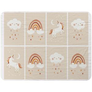 Benjamin Tate Design Cute Hand Drawn Unicorn, Rainbow & Cloud Designer Blanket in Natural Size: 120 cm x 150 cm Natural 120 cm x 150 cm Benjamin Tate Design Cute Hand Drawn Unicorn, Rainbow & Cloud Designer Blanket in Natural Size: 120 cm x 150 cm Natural 120 cm x 150 cm