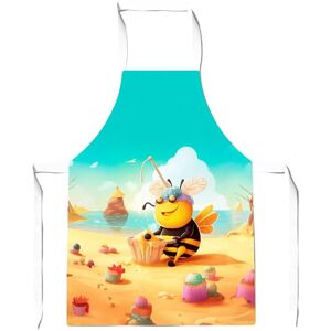 Warren Reed - Designer Bumblebee On A Beach Holiday Junior Apron in Yellow Yellow Warren Reed - Designer Bumblebee On A Beach Holiday Junior Apron in Yellow Yellow