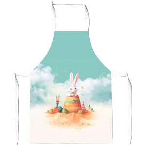 Warren Reed - Designer White Rabbit On A Beach Holiday Junior Apron in Yellow Yellow Warren Reed - Designer White Rabbit On A Beach Holiday Junior Apron in Yellow Yellow