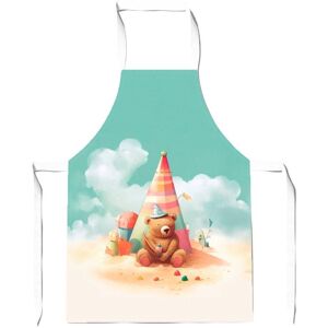 Warren Reed - Designer A Bear On A Beach Holiday Junior Apron in Yellow Yellow Warren Reed - Designer A Bear On A Beach Holiday Junior Apron in Yellow Yellow