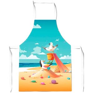 Warren Reed - Designer Seagulls On A Beach Holiday Junior Apron in Yellow Yellow Warren Reed - Designer Seagulls On A Beach Holiday Junior Apron in Yellow Yellow