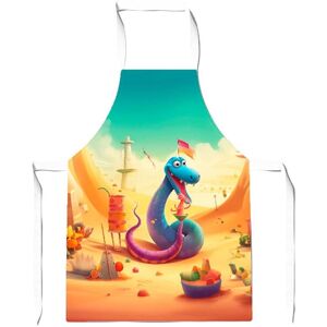 Warren Reed - Designer Snake On A Beach Holiday Junior Apron in Yellow Yellow Warren Reed - Designer Snake On A Beach Holiday Junior Apron in Yellow Yellow