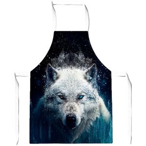 Warren Reed - Designer White Wolf Face Splashart Apron White Warren Reed - Designer White Wolf Face Splashart Apron White