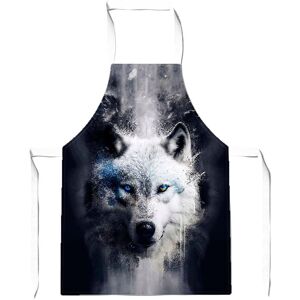 Warren Reed - Designer White Wolf Face Splashart Dark Backgrouns Junior Apron White Warren Reed - Designer White Wolf Face Splashart Dark Backgrouns Junior Apron White