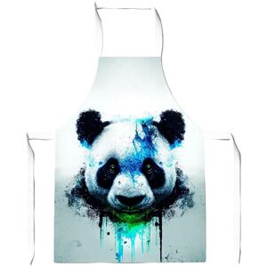 Warren Reed - Designer Panda Face Splashart Light Background Apron in Blue Blue Warren Reed - Designer Panda Face Splashart Light Background Apron in Blue Blue