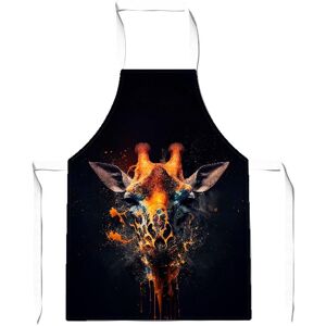 Warren Reed - Designer Golden Giraffe Face Splashart Apron in Yellow Yellow Warren Reed - Designer Golden Giraffe Face Splashart Apron in Yellow Yellow