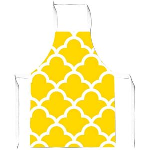 Warren Reed - Designer Geometric Yellow Quatrefoil Wave Apron Yellow Warren Reed - Designer Geometric Yellow Quatrefoil Wave Apron Yellow