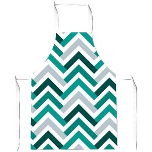 Warren Reed - Designer Geometric Retro Vintage Colored Chevron Pattern Junior Apron in Green Green Warren Reed - Designer Geometric Retro Vintage Colored Chevron Pattern Junior Apron in Green Green