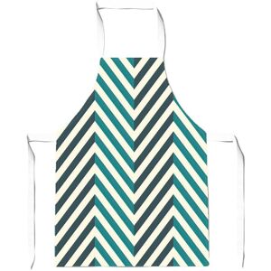 Warren Reed - Designer Geometric Herringbone Chevron Blues Junior Apron in Green Green Warren Reed - Designer Geometric Herringbone Chevron Blues Junior Apron in Green Green