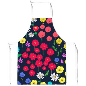 Warren Reed - Designer Multicoloured Flower Pattern Junior Apron in Red Red Warren Reed - Designer Multicoloured Flower Pattern Junior Apron in Red Red
