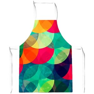 Warren Reed - Designer Colourful Grunge Circle Pattern Junior Apron in Red Red Warren Reed - Designer Colourful Grunge Circle Pattern Junior Apron in Red Red