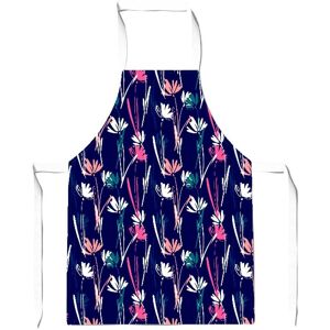 Warren Reed - Designer Hand Drawn Wild Flowers Junior Apron in Blue Blue Warren Reed - Designer Hand Drawn Wild Flowers Junior Apron in Blue Blue