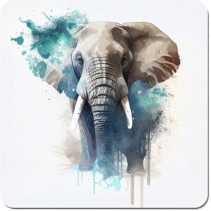 Warren Reed - Designer Majestic Elephant Splashart Coasters - Set of 4 in Grey Grey Warren Reed - Designer Majestic Elephant Splashart Coasters - Set of 4 in Grey Grey