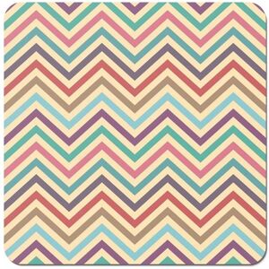 Warren Reed - Designer Geometric Vintage Colored Chevron Pattern Coasters - Set of 4 in Green Green Warren Reed - Designer Geometric Vintage Colored Chevron Pattern Coasters - Set of 4 in Green Green