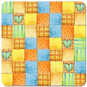 Warren Reed - Designer Baby Watercolour Blanket Pattern Coasters - Set of 4 in Yellow Yellow Warren Reed - Designer Baby Watercolour Blanket Pattern Coasters - Set of 4 in Yellow Yellow