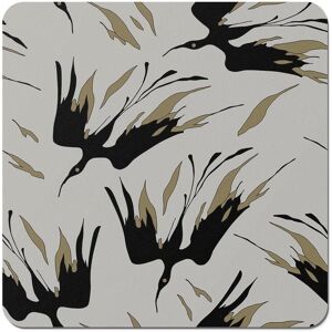 Warren Reed - Designer Black & Gold Fire Bird Silhouettes Coasters - Set of 4 in Grey Grey Warren Reed - Designer Black & Gold Fire Bird Silhouettes Coasters - Set of 4 in Grey Grey