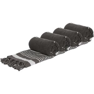 Nicola Spring 100% Cotton Bath Towel Turkish Style Hamman Blanket Bath Sheet - 160 x 90cm (x4) in Charcoal Charcoal Nicola Spring 100% Cotton Bath Towel Turkish Style Hamman Blanket Bath Sheet - 160 x 90cm (x4) in Charcoal Charcoal