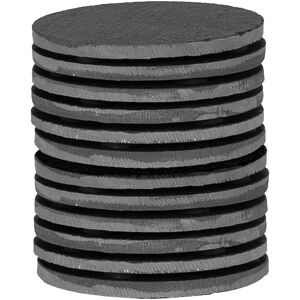 Argon Tableware Linea Round Slate Coasters - 10cm - 12x Natural Black Stone Home Kitchen Drink Coffee Cup Glass Holder Table Mat Placemats Black Argon Tableware Linea Round Slate Coasters - 10cm - 12x Natural Black Stone Home Kitchen Drink Coffee Cup Glass Holder Table Mat Placemats Black