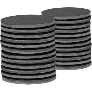 Argon Tableware Linea Round Slate Coasters - 10cm - 24x Natural Black Stone Home Kitchen Drink Coffee Cup Glass Holder Table Mat Placemats Black Argon Tableware Linea Round Slate Coasters - 10cm - 24x Natural Black Stone Home Kitchen Drink Coffee Cup Glass Holder Table Mat Placemats Black