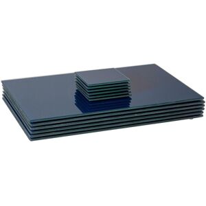Harbour Housewares 12pc Glass Placemats & Square Coasters Set - 40 x 30cm Protection Mats in Blue Size: 40 x 30 cm Blue 40 x 30 cm Harbour Housewares 12pc Glass Placemats & Square Coasters Set - 40 x 30cm Protection Mats in Blue Size: 40 x 30 cm Blue 40 x 30 cm
