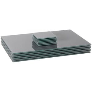Harbour Housewares 12pc Glass Placemats & Square Coasters Set - 40 x 30cm Protection Mats in Grey Size: 40 x 30 cm Grey 40 x 30 cm Harbour Housewares 12pc Glass Placemats & Square Coasters Set - 40 x 30cm Protection Mats in Grey Size: 40 x 30 cm Grey 40 x 30 cm