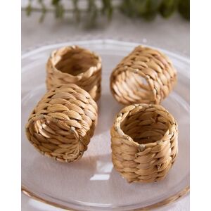 Dibor Set of 4 Water Hyacinth Dining Table Decorative Napkin Rings in Natural Natural Dibor Set of 4 Water Hyacinth Dining Table Decorative Napkin Rings in Natural Natural