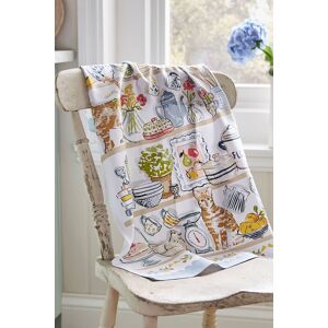 Ulster Weavers 'Pantry Cats' Floral Print 100% Cotton Tea Towel Multicolor Ulster Weavers 'Pantry Cats' Floral Print 100% Cotton Tea Towel Multicolor