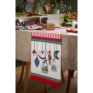 Ulster Weavers 'Christmas Ornaments' Festive Print 100% Cotton Table Runner Multicolor Ulster Weavers 'Christmas Ornaments' Festive Print 100% Cotton Table Runner Multicolor