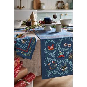 Ulster Weavers '12 Days of Christmas' Festive Print 100% Cotton Table Runner in Green Green Ulster Weavers '12 Days of Christmas' Festive Print 100% Cotton Table Runner in Green Green