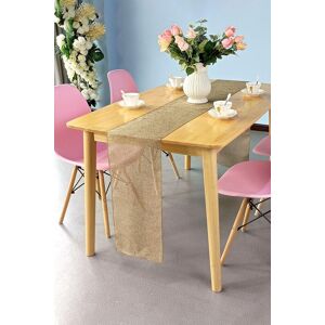 Neel Blue Hessian Table Runner, 29cm x 275cm Jute Fabric Dining Tableware in Beige Size: 29 cm x 275 cm Beige 29 cm x 275 cm Neel Blue Hessian Table Runner, 29cm x 275cm Jute Fabric Dining Tableware in Beige Size: 29 cm x 275 cm Beige 29 cm x 275 cm