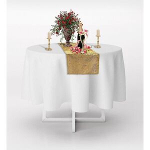 Neel Blue Glitter Sequin Table Runner - 11" x 108" in Metallic Gold Metallic Gold Neel Blue Glitter Sequin Table Runner - 11" x 108" in Metallic Gold Metallic Gold