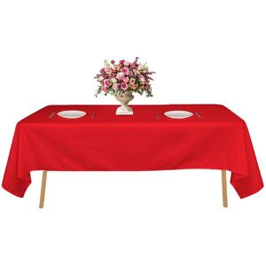 Neel Blue Rectangle Polyester Tablecloth, Premium Linen Table Cover, 177cm x 274cm in Red Size: 177 cm x 274 cm Red 177 cm x 274 cm Neel Blue Rectangle Polyester Tablecloth, Premium Linen Table Cover, 177cm x 274cm in Red Size: 177 cm x 274 cm Red 177 cm x 274 cm