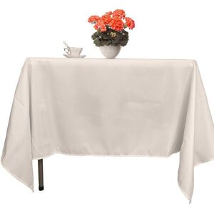 Neel Blue Premium Polyester Tablecloth, Linen Table Cover, 178cm x 178cm in Ivory Size: 178 cm x 178 cm Ivory 178 cm x 178 cm Neel Blue Premium Polyester Tablecloth, Linen Table Cover, 178cm x 178cm in Ivory Size: 178 cm x 178 cm Ivory 178 cm x 178 cm