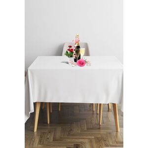 Neel Blue Premium Polyester Tablecloth, Linen Table Cover, 178cm x 178cm in White Size: 178 cm x 178 cm White 178 cm x 178 cm Neel Blue Premium Polyester Tablecloth, Linen Table Cover, 178cm x 178cm in White Size: 178 cm x 178 cm White 178 cm x 178 cm