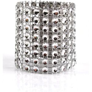 Neel Blue Set of 10 Napkin Rings Holder Stripe Buckle for Table Decoration, 13cm x 4cm in Silver Size: 13 cm x 4 cm Silver 13 cm x 4 cm Neel Blue Set of 10 Napkin Rings Holder Stripe Buckle for Table Decoration, 13cm x 4cm in Silver Size: 13 cm x 4 cm Silver 13 cm x 4 cm