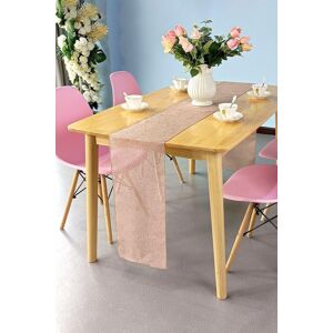 Neel Blue Hessian Table Runner, 29cm x 275cm Jute Fabric Dining Tableware in Dusty Pink Size: 29 cm x 275 cm Dusty Pink 29 cm x 275 cm Neel Blue Hessian Table Runner, 29cm x 275cm Jute Fabric Dining Tableware in Dusty Pink Size: 29 cm x 275 cm Dusty Pink 29 cm x 275 cm