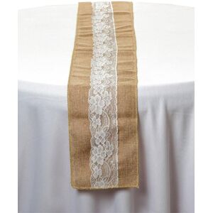 Neel Blue Hessian Table Runner, 29cm x 275cm Jute Fabric Dining Tableware in White Size: 29 cm x 275 cm White 29 cm x 275 cm Neel Blue Hessian Table Runner, 29cm x 275cm Jute Fabric Dining Tableware in White Size: 29 cm x 275 cm White 29 cm x 275 cm